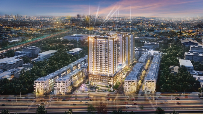 Phối cảnh dự án Atera Central tại Phố Nối, Hưng Yên. Ảnh: Atera Holdings