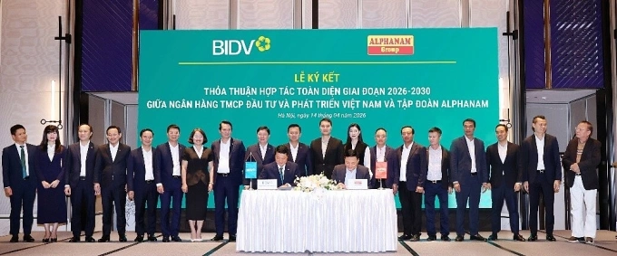 Ngân hàng BIDV và Tập đoàn Alphanam ký kết thỏa thuận hợp tác toàn diện giai đoạn 2026-2030. Ảnh: Tập đoàn Alphanam