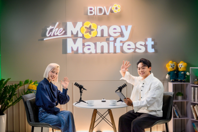 Podcast tài chính dành cho giới trẻ The Money Manifest với dàn khách mời là những KOL, KOC quen thuộc. Ảnh: BIDV