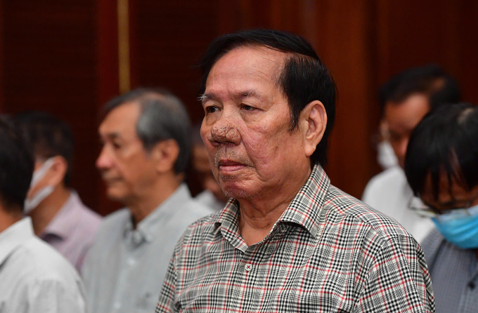 Bị cáo Lê Quang Thung tại tòa. Ảnh: Thanh Tùng