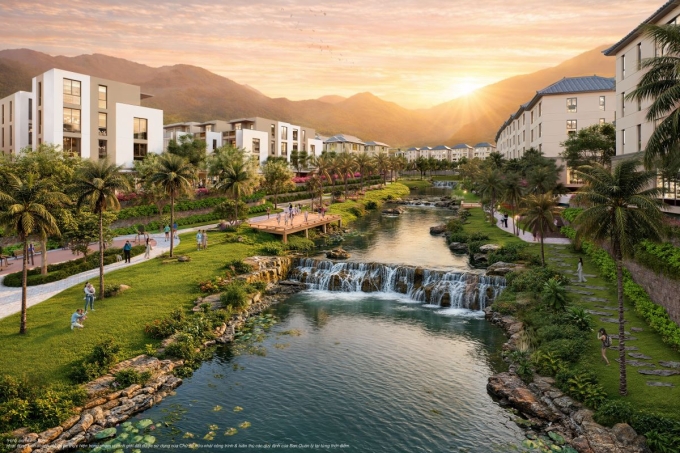 Phối cảnh khu biệt thự tại dự án Vinhomes Hải Vân Bay. Ảnh: Vinhomes