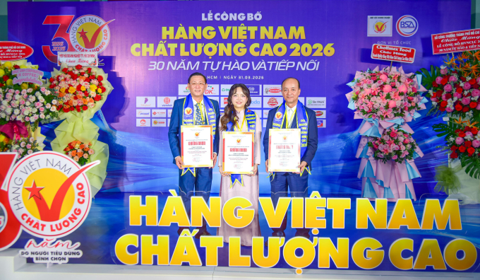 Các sản phẩm của các đơn vị thành viên thuộc Tập đoàn Tân Á Đại Thành cũng được vinh danh Hàng Việt Nam chất lượng cao 2026. Ảnh: Tân Á Đại Thành