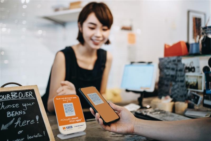 SHB miễn 5 năm phí sử dụng loa thanh toán cho hộ kinh doanh. Ảnh: SHB