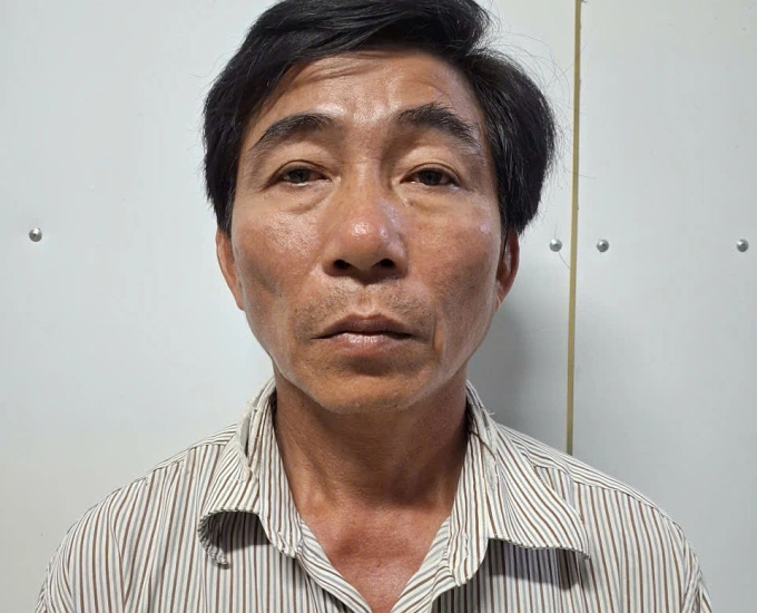 Lê Hoài Phong tại cơ quan điều tra. Ảnh: Dương Đông