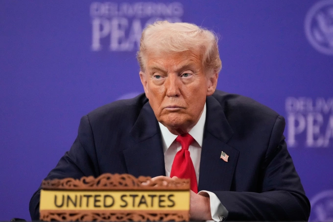 Tổng thống Mỹ Donald Trump tại Kuala Lumpur, Malaysia ngày 26/10. Ảnh: AP