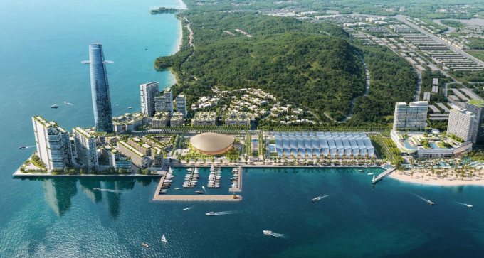 Phối cảnh cụm dự án phục vụ APEC 2027 đang được Sun Group cấp tập triển khai tại Phú Quốc. Ảnh: Sun Group