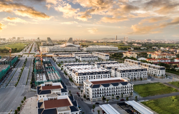 Tiến độ phân khu tại dự án. Ảnh: Hoang Huy