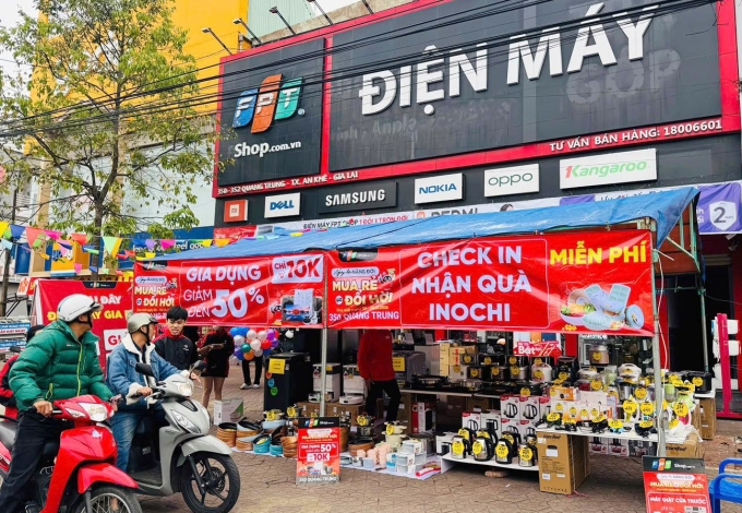 Cửa hàng FPT Shop sau khi chuyển đổi sang mô hình bán lẻ điện máy ở An Khê, Gia Lai. Ảnh: Fanpage Facebook FPT Shop