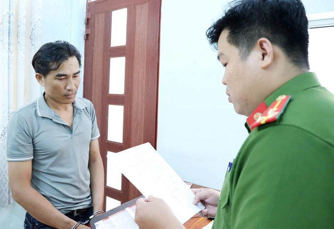 Võ Thanh Hậu tại cơ quan điều tra. Ảnh: Tiến Tầm