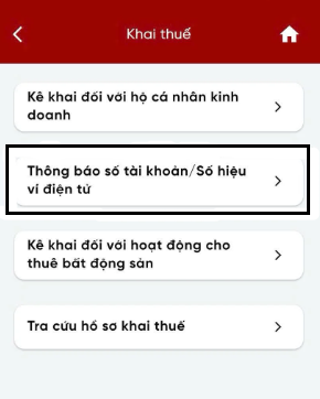 Hướng dẫn cá nhân, hộ kinh doanh thông báo tài khoản ngân hàng qua eTax Mobile - 4