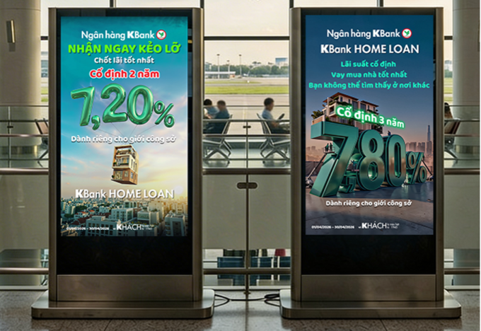 Các gói lãi suất ưu đãi của KBank hỗ trợ người trẻ mua nhà. Ảnh: KBank