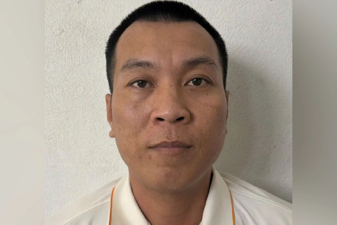 Nghi can Chương tại cơ quan điều tra. Ảnh: Công an cung cấp