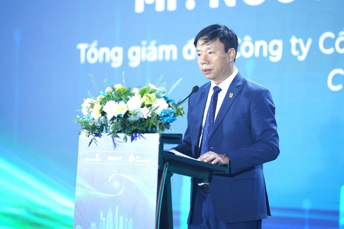 Ông Nguyễn Quang Minh, Tổng giám đốc Napas phát biểu. Ảnh: Như Trang