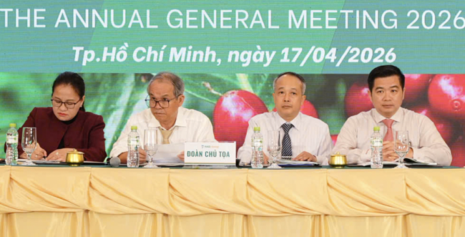 Ban lãnh đạo Hoàng Anh Gia Lai trả lời chất vấn của cổ đông sáng 17/4. Ảnh: Thi Hà